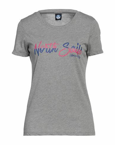 North Sails Woman T-shirt Grey Cotton Cover