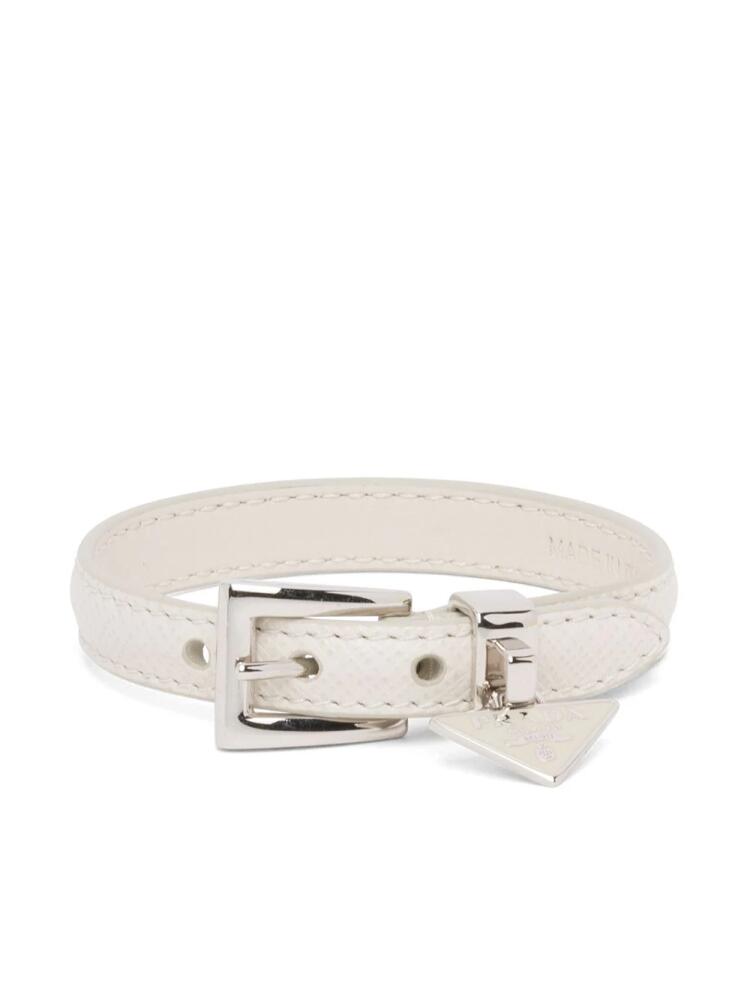 Prada Saffiano leather bracelet - White Cover