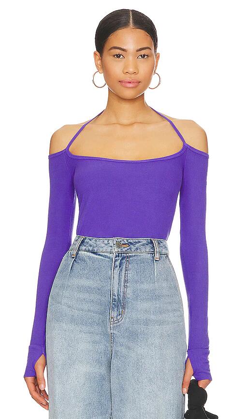 Michael Lauren Halter Long Sleeve in Purple Cover