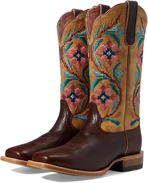 Ariat Frontier Daniella Western Boot (Brazen Tan/Sanded White) Women's Shoes Cover