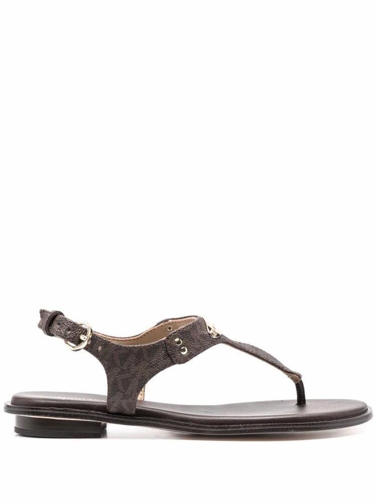 Michael Michael Kors monogram-print thong sandals - Brown Cover