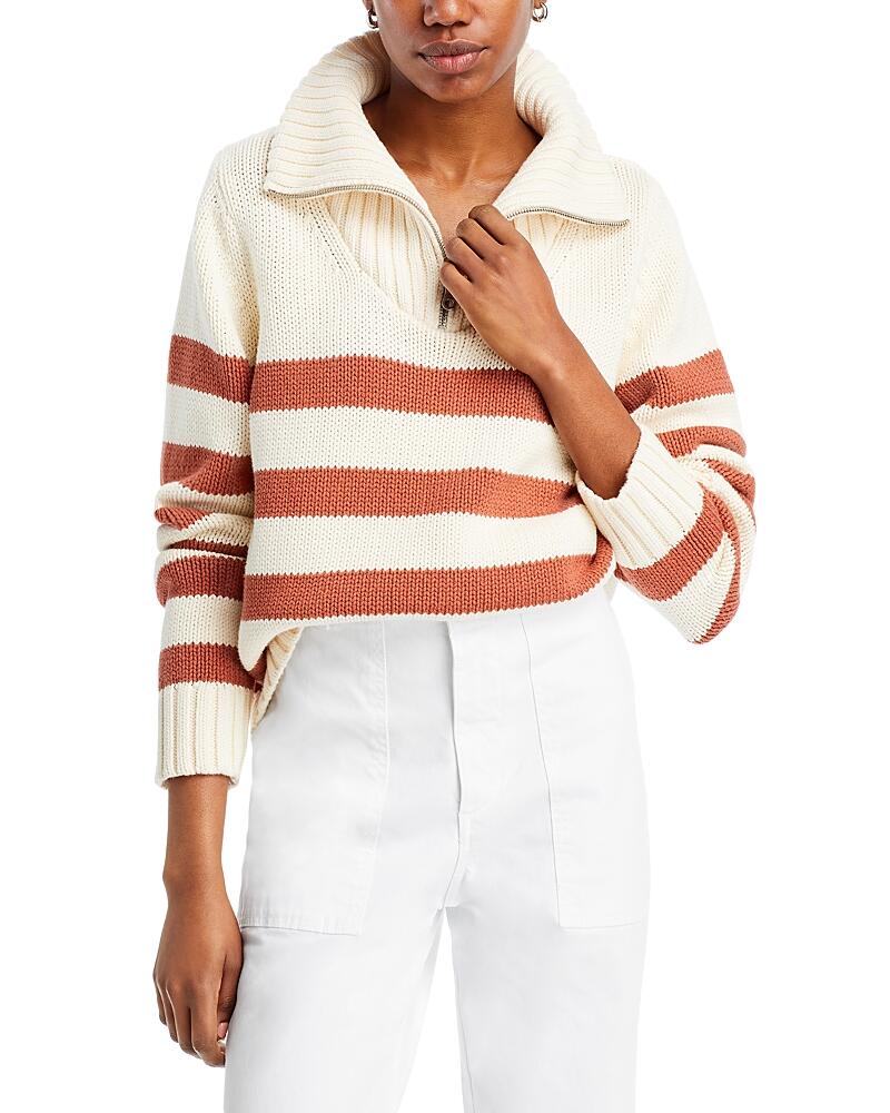 Kule The Matey Cotton Striped Funnel Neck Sweater Cover