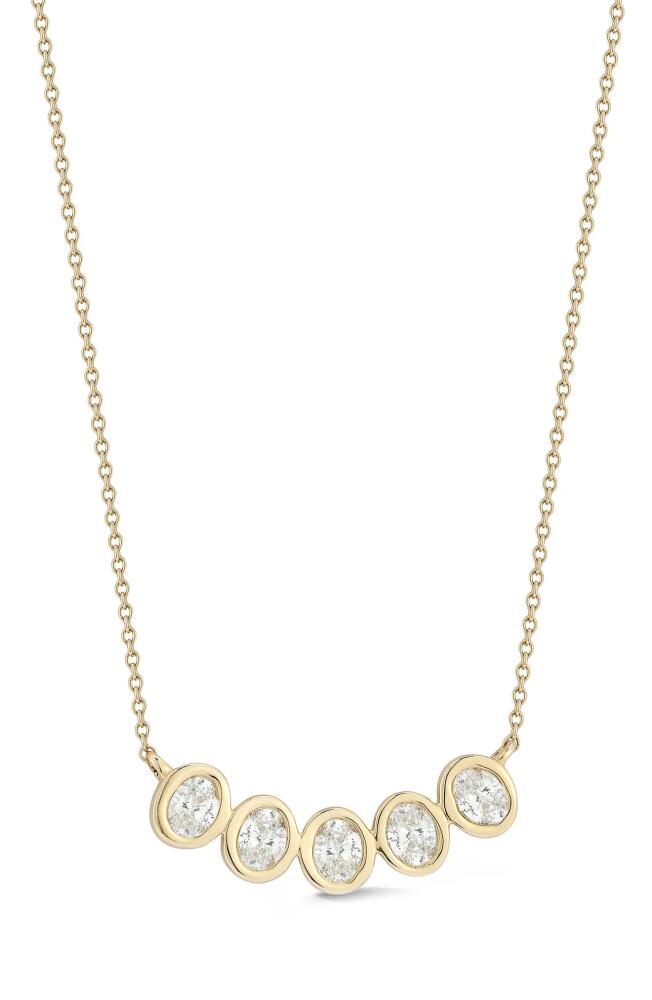 Dana Rebecca Designs Mikaela Estelle Diamond Curved Pendant Necklace in Yellow Gold Cover