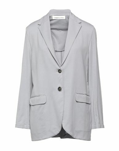 Lamberto Losani Woman Blazer Light grey Cotton, Elastane Cover