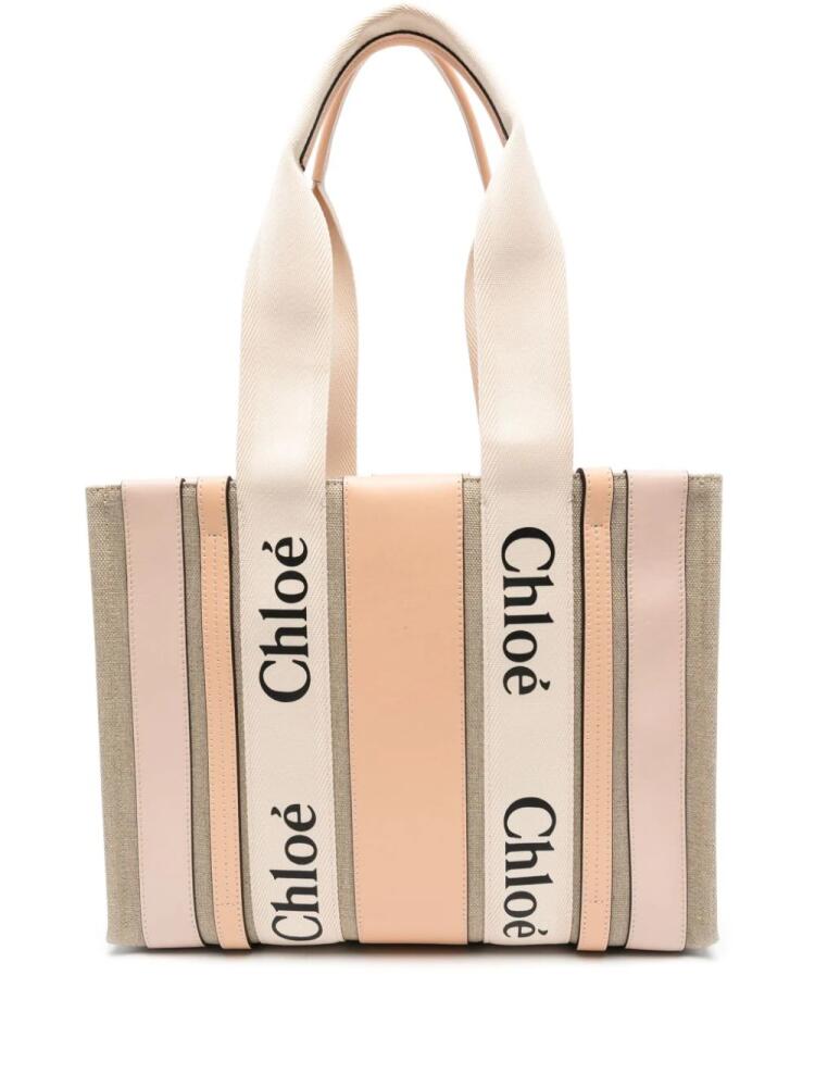 Chloé medium Woody tote bag - Pink Cover