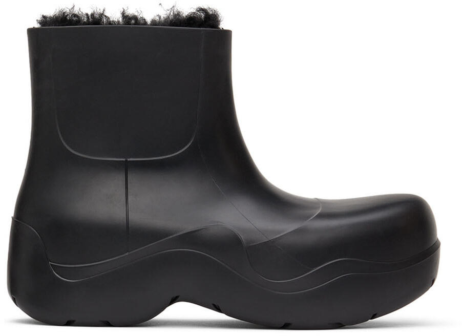 Bottega Veneta Black Cozy Puddle Chelsea Boots Cover