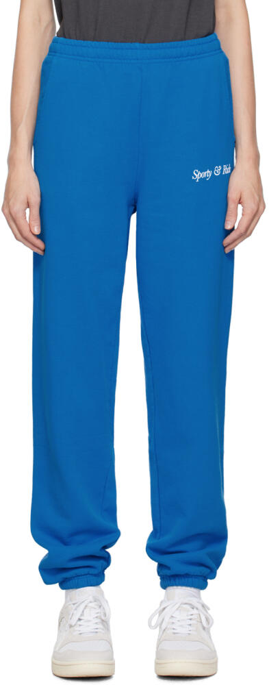 Sporty & Rich Blue Printed Lounge Pants Cover