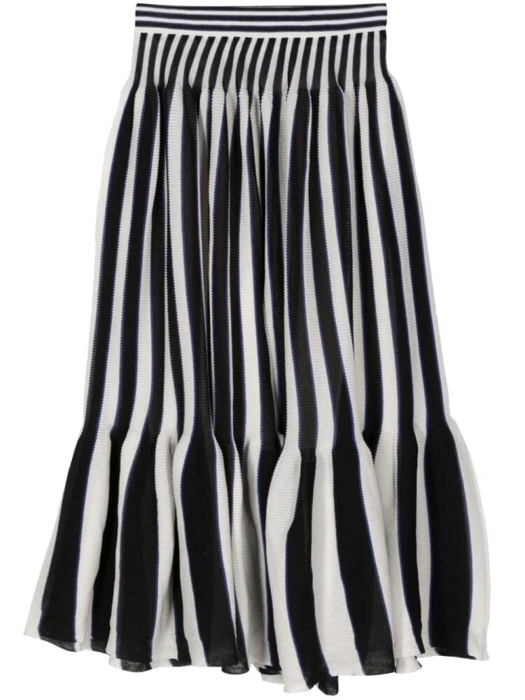 CFCL pleated striped midi skirt - Black Cover