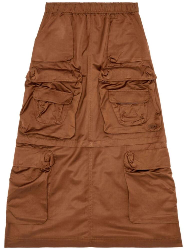 Diesel O-Nita cargo-pocket elasticated maxi skirt - Brown Cover