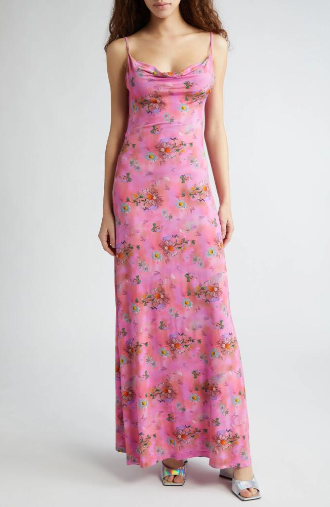 MACCAPANI Ita Floral Maxi Slipdress in Pink Shades Cover