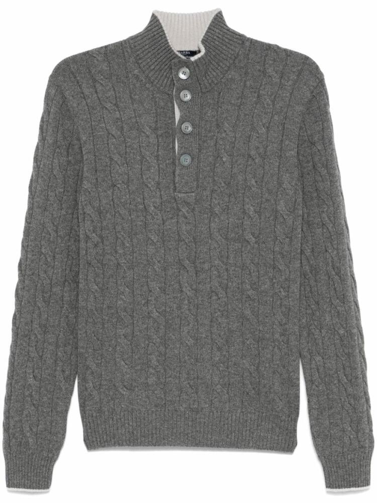 Barba cable-knit sweater - Grey Cover