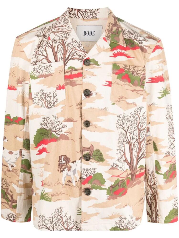 BODE all-over graphic-print shirt - Neutrals Cover