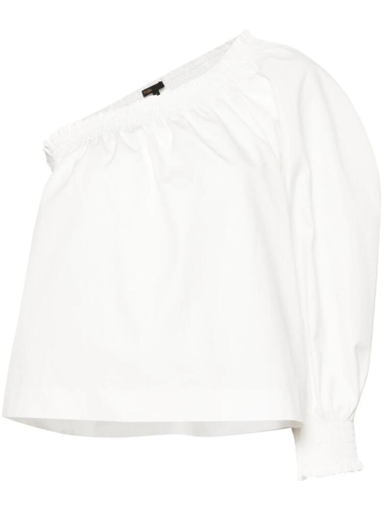 Maje one-shoulder cotton blouse - White Cover