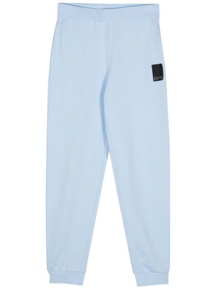 Armani Exchange logo-tag cotton track pants - Blue Cover