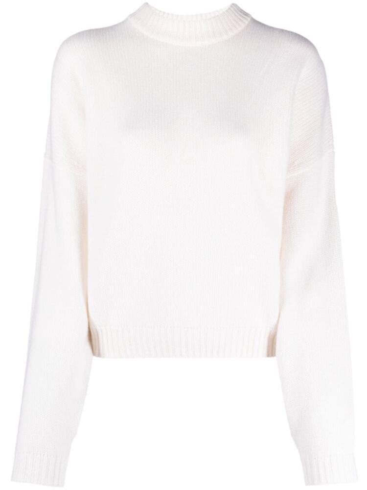 Le Kasha mock-neck organic-cashmere jumper - White Cover