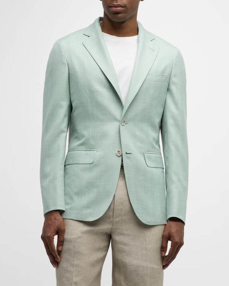 Brioni Men's Herringbone Two-Button Sport Coat Cover