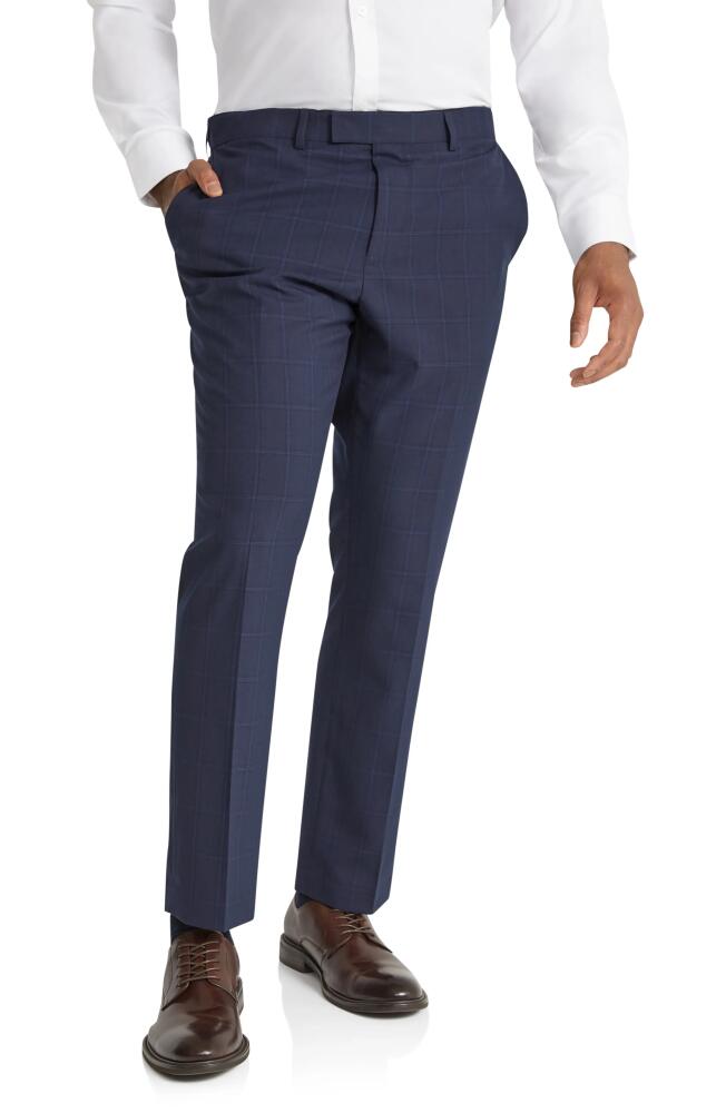 Johnny Bigg Damon Check Slim Fit Dress Pants in Navy Cover