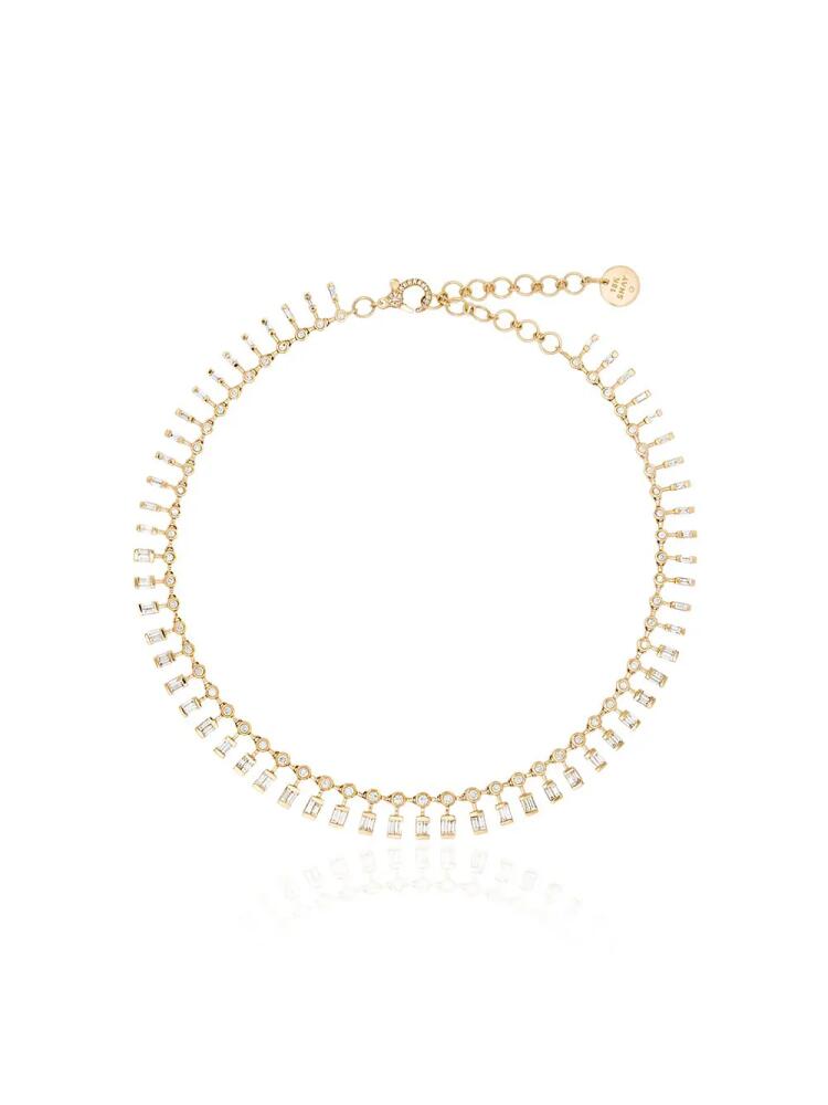 SHAY 18kt yellow gold and diamond dot dash necklace Cover