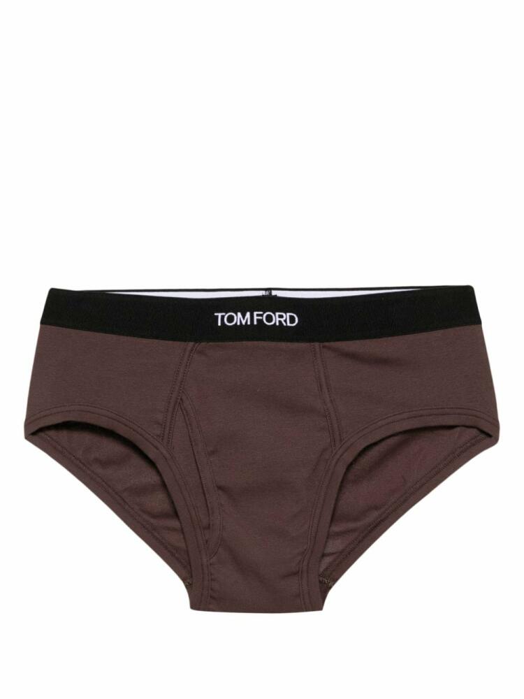 TOM FORD logo waistband briefs - Brown Cover