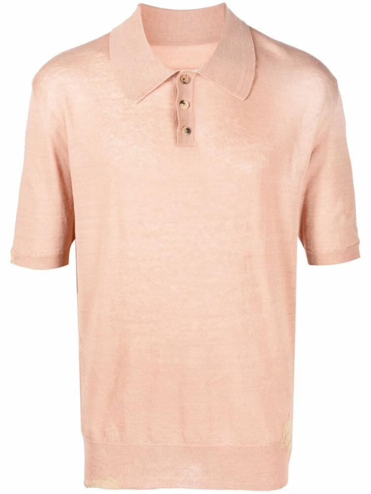 Maison Margiela four-stitch polo shirt - Pink Cover