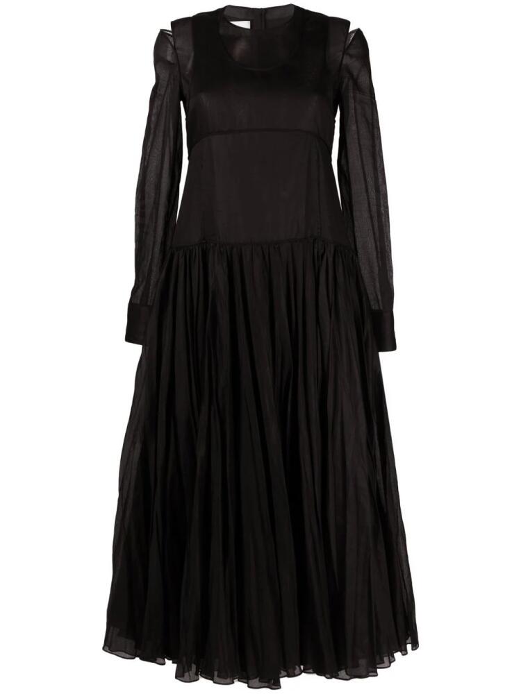 Jil Sander pleat-detail midi dress - Black Cover