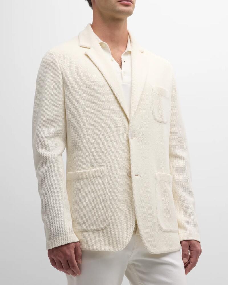 Stefano Ricci Men's Silk-Cotton Knit Blazer Cover