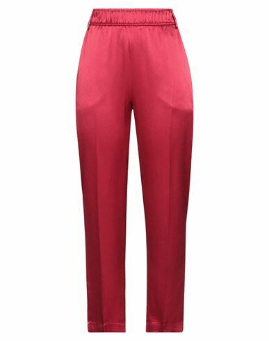 Seventy Sergio Tegon Woman Pants Red Viscose, Wool Cover