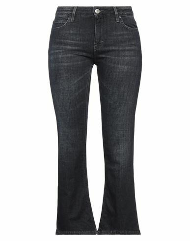 Haikure Woman Jeans Blue Cotton, Elastomultiester, Elastane Cover