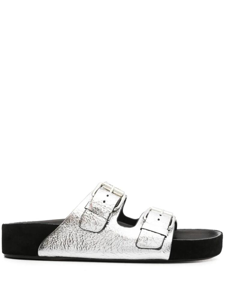 ISABEL MARANT Lennyo leather sandals - Silver Cover