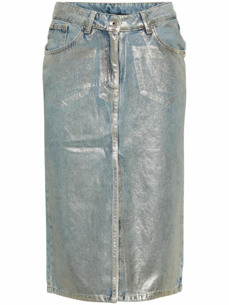 Patrizia Pepe coated denim skirt - Blue Cover