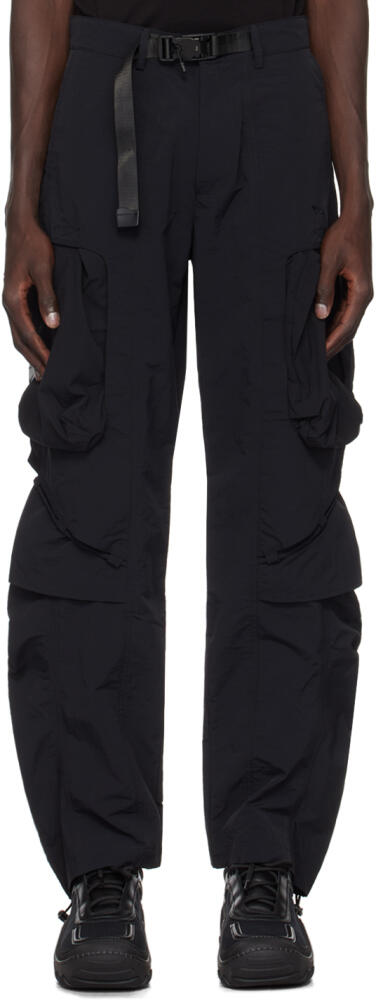 Archival Reinvent Black Hidden Worker Cargo Pants Cover