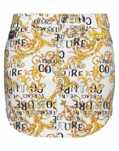 Versace Jeans Couture Woman Mini skirt White Cotton, Elastane Cover