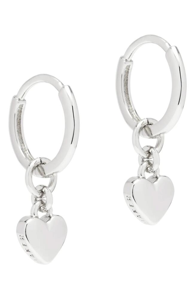 Ted Baker London Sweetheart Tiny Heart Huggie Drop Earrings in Silver Tone Cover