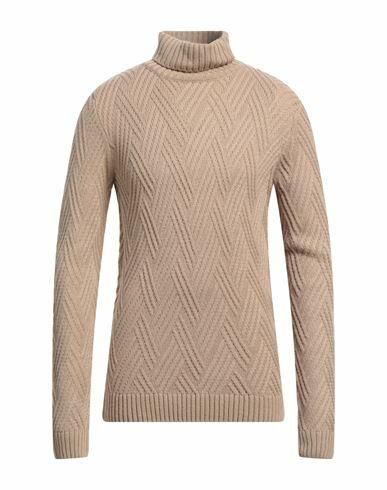 Gabardine Man Turtleneck Camel Wool, Acrylic Cover