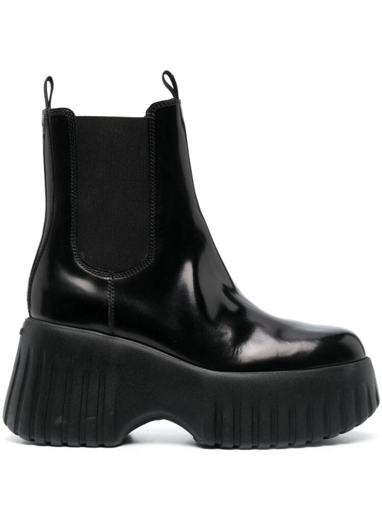 Hogan H-stripes wedge chelsea boots - Black Cover