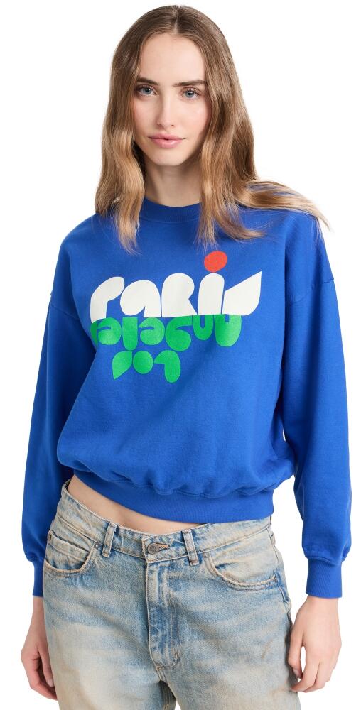 Clare V. Le Drop Sweatshirt Lapis w/ Cream Cover