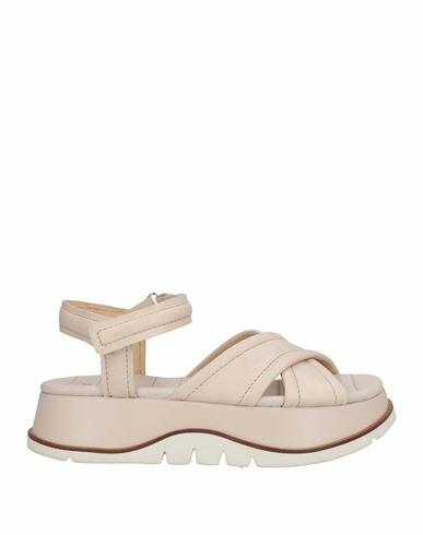 Elvio Zanon Woman Sandals Cream Leather Cover