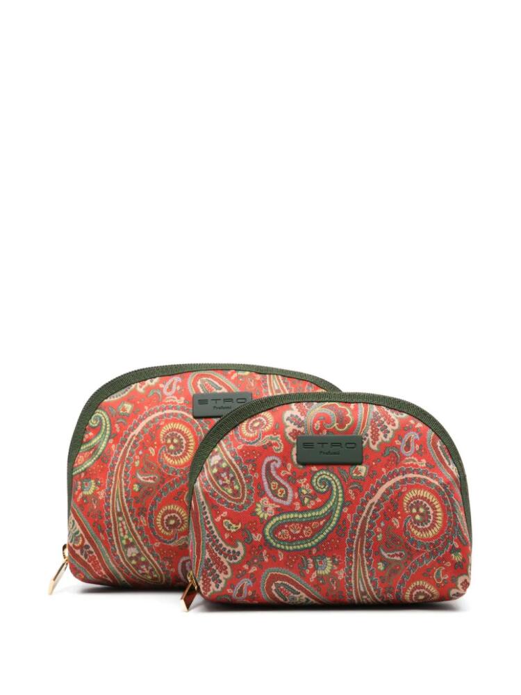 ETRO paisley-print wash bags (set of two) - Red Cover