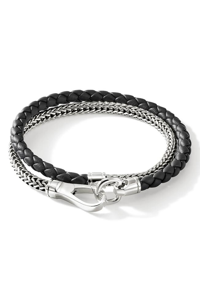 John Hardy Triple Layered Bracelet in Silver/black Cover