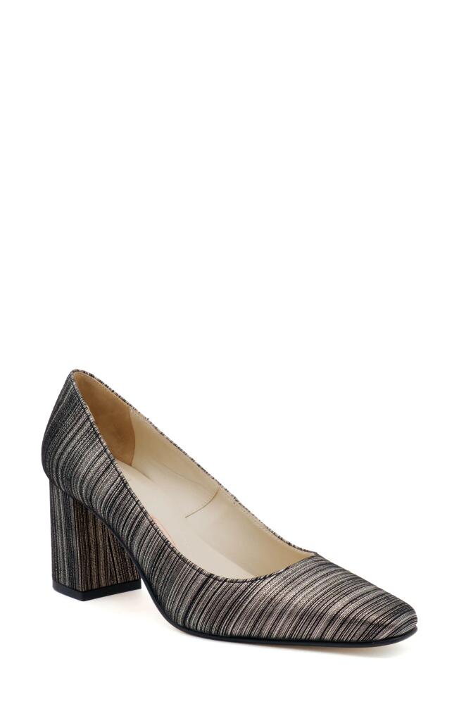 Amalfi by Rangoni Falco Block Heel Pump in Pewter Jeans Cover