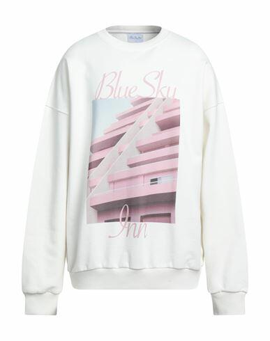 Blue Sky Inn Man Sweatshirt White Cotton Cover