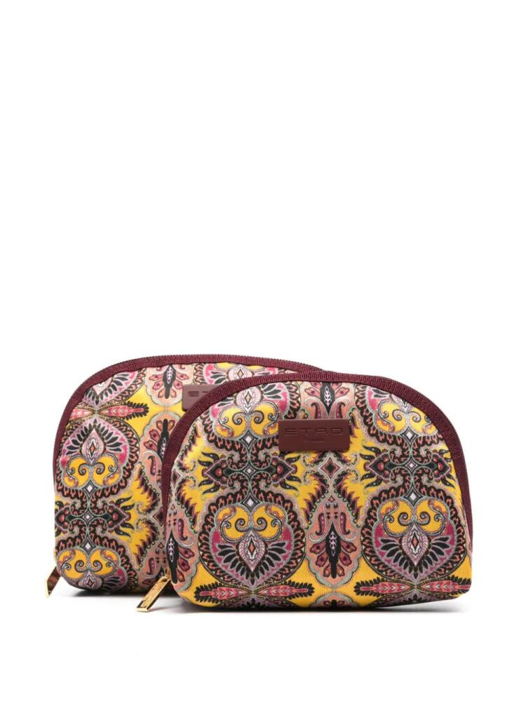 ETRO paisley-print wash bags (set of two) - Yellow Cover