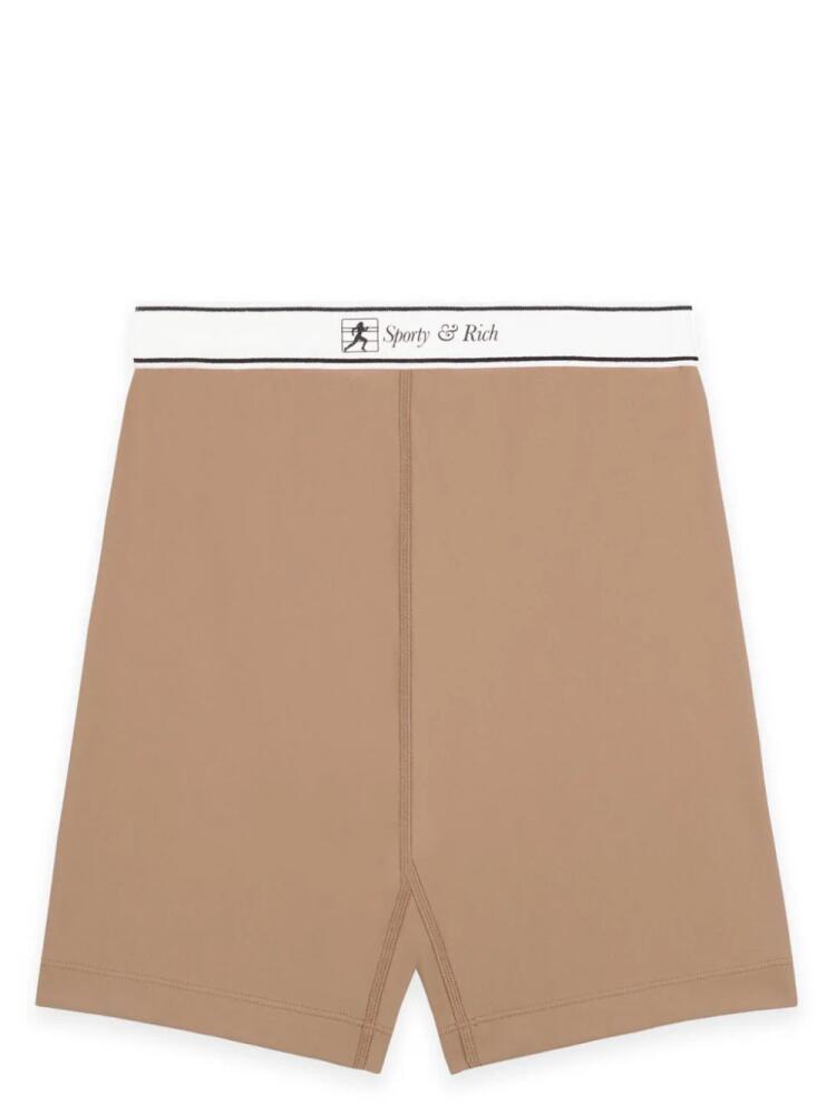 Sporty & Rich Runner Script biker short - Neutrals Cover