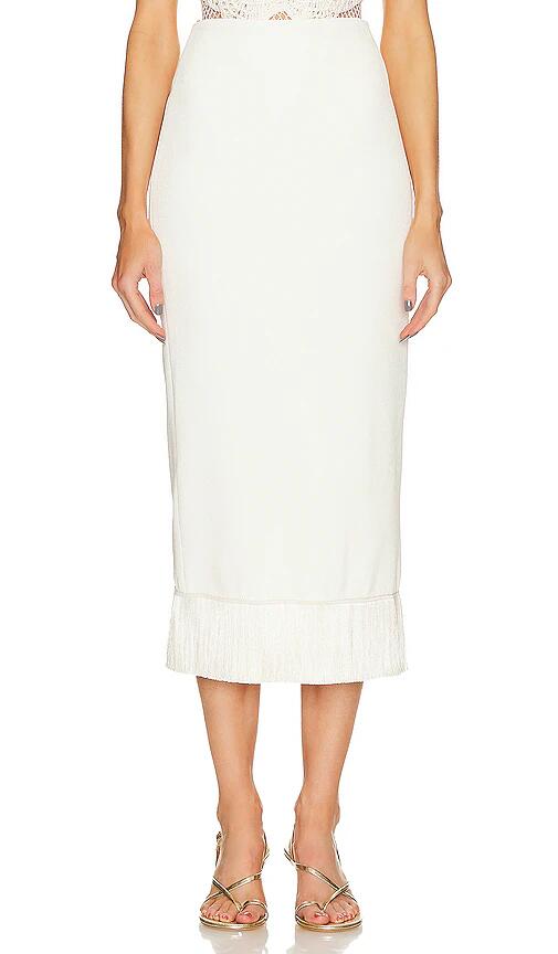 PatBO Midi Skirt in Ivory Cover