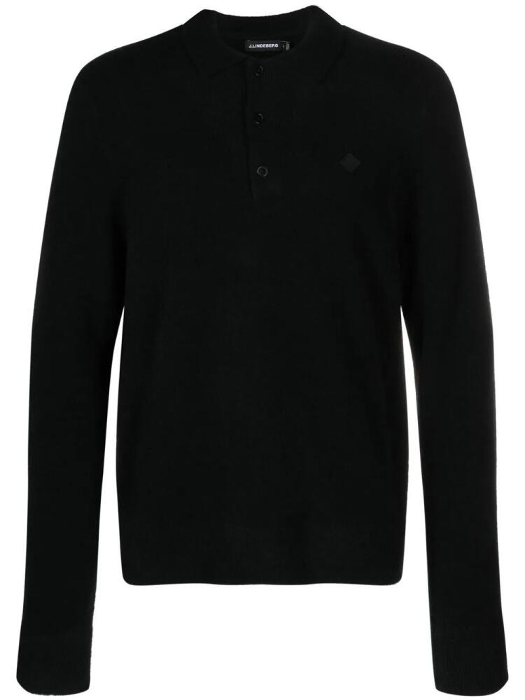 J.Lindeberg Yann logo-patch polo shirt - Black Cover