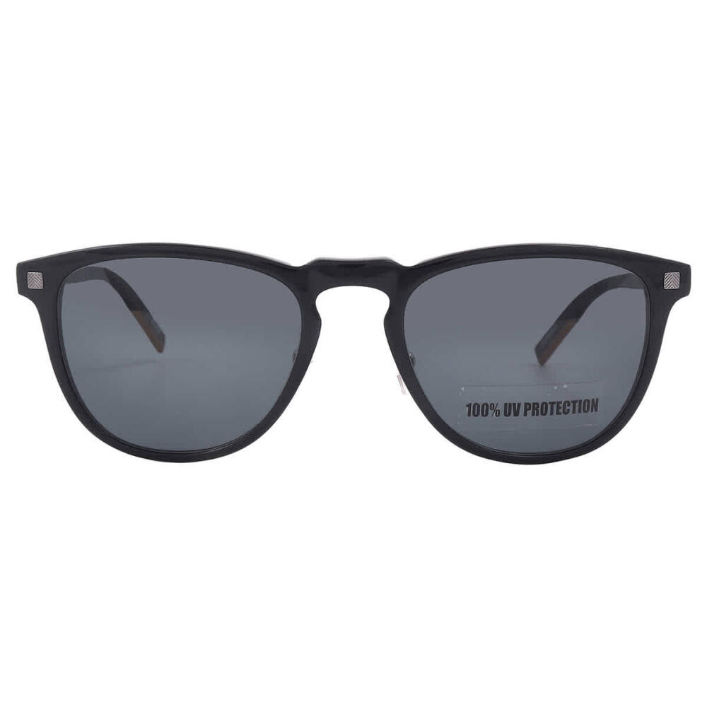 Ermenegildo Zegna Smoke Oval Mens Sunglasses Cover