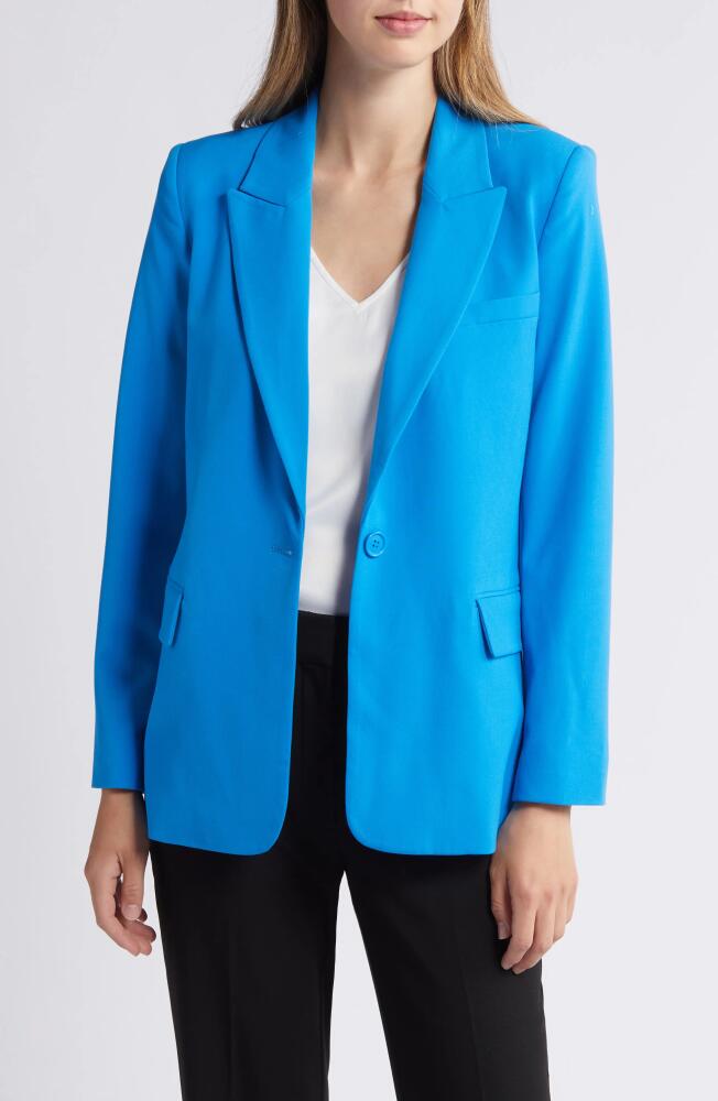 halogen(r) Single Button Relaxed Blazer in French Blue Cover