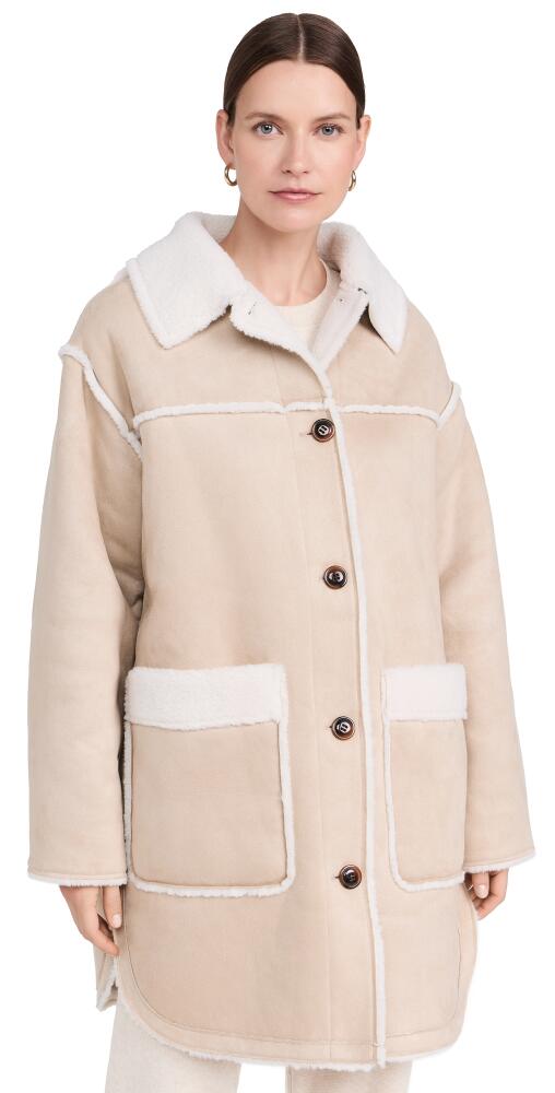 UGG Takara LuxeFluff Mid Jacket Sand Cover