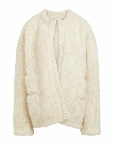 Maison Margiela Woman Cardigan Ivory Mohair wool, Wool Cover