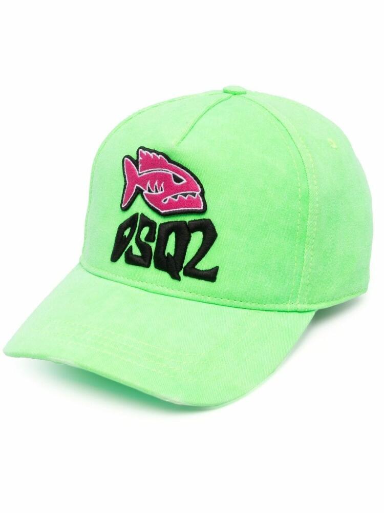 DSQUARED2 embroidered-logo detail baseball cap - Green Cover